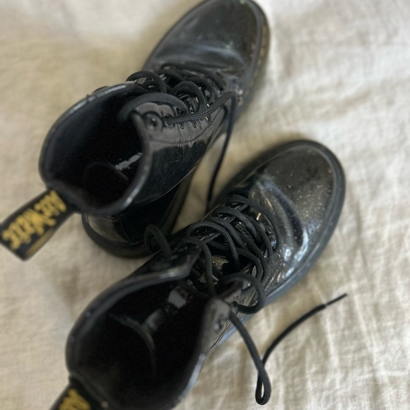 Dr. Martens Luan Sparkle Black Combat Boots size 6 - Picture 6 of 9